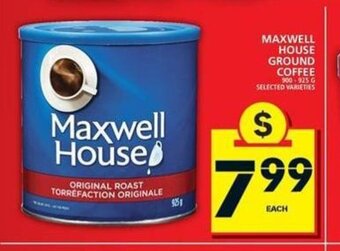 Food Basics Maxwell house ground coffee offer