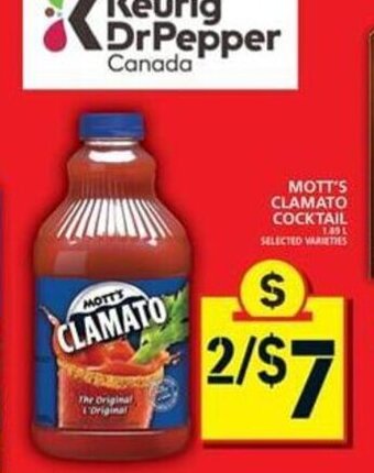 Food Basics Mott's clamato cocktail offer