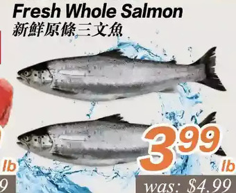 Seasons Foodmart Fresh whole salmon offer