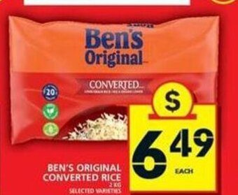 Food Basics Ben's original converted rice offer