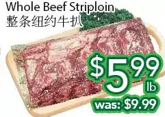 Ample Food Market Whole beef striploin offer