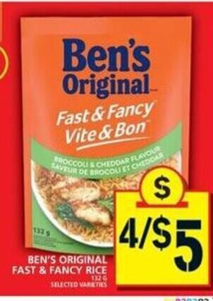 Food Basics Ben's original fast & fancy rice offer