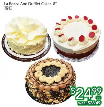 Ample Food Market La rocca and dufflet cakes 8" offer