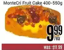 Nations Fresh Foods Montecri fruit cake offer