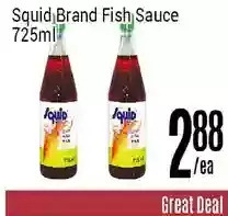 Nations Fresh Foods Squid brand fish sauce offer
