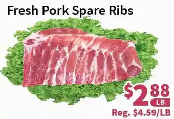 Blue Sky Supermarket Fresh pork spare ribs offer