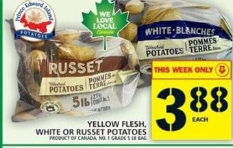 Food Basics Yellow flesh, white or russet potatoes offer