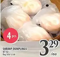 Al Premium Food Mart Shrimp dumplings offer
