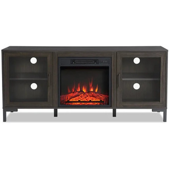 The Brick Mateo 56" tv stand with log fireplace offer