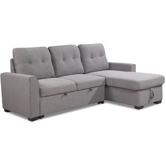 The Brick Carter 2-piece linen-look fabric right-facing sleeper sectional - solis grey offer
