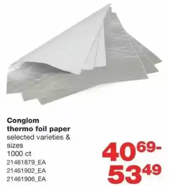 Wholesale Club Conglom thermo foil paper offer