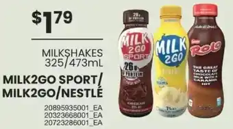 Wholesale Club Milk2go sport, milk2go, nestlé milkshakes offer