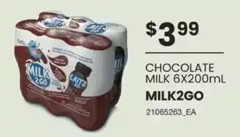 Wholesale Club Milk2go chocolate milk offer