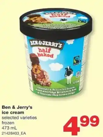 Wholesale Club Ben & jerry's ice cream offer