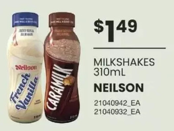 Wholesale Club Neilson milkshakes offer