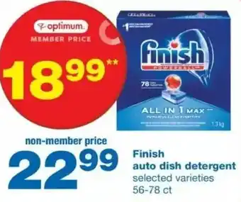 Wholesale Club Finish auto dish detergent offer