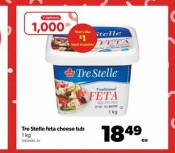 Real Canadian Superstore Tre stelle feta cheese tub 1kg offer