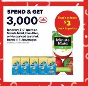 Real Canadian Superstore Minute maid, Five alive, or Nestea iced tea drink boxes or 1L beverages offer