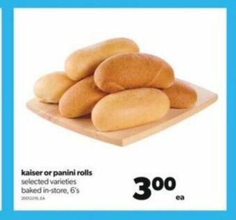 Real Canadian Superstore Kaiser or panini rolls offer