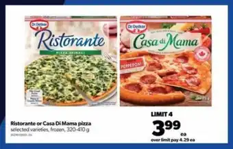 Real Canadian Superstore Ristorante or casa di mama pizza 410g offer