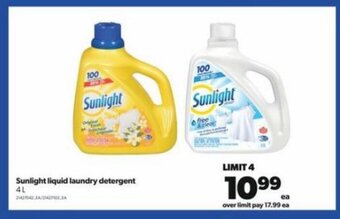 Real Canadian Superstore Sunlight liquid laundry detergent 4L offer