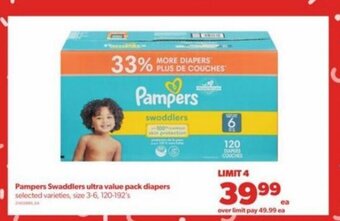 Real Canadian Superstore Pampers swaddlers ultra value pack diapers offer