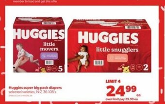 Real Canadian Superstore Huggies super big pack diapers offer