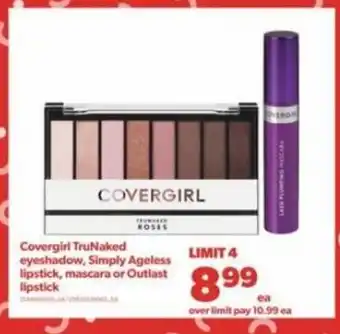 Real Canadian Superstore Covergirl trunaked eyeshadow, simply ageless lipstick, mascara or outlast lipstick offer