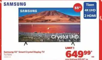 Real Canadian Superstore Samsung 55" smart crystal display TV TU7000 offer