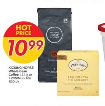 Sobeys Kicking horse whole bean coffee 454g offer