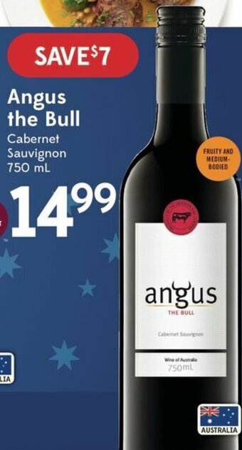 Sobeys Angus the bull cabernet sauvignon 750ml offer