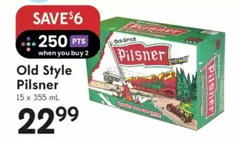 Sobeys Old style pilsner 15x355ml offer
