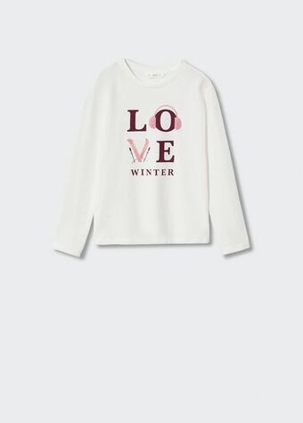 Mango Printed long sleeve t-shirt offer