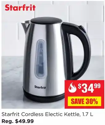 Kitchen Stuff Plus Starfrit cordless electric kettle offer