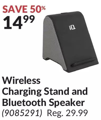 Princess Auto Wireless charging stand and bluetooth speaker offer