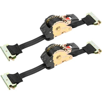 Princess Auto Erickson 2 pk 1 in. x 10 ft 1,200 lb e-track retractable ratchet straps offer