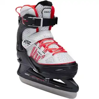 Decathlon Kids' ice skates - fit 500 grey/red offer