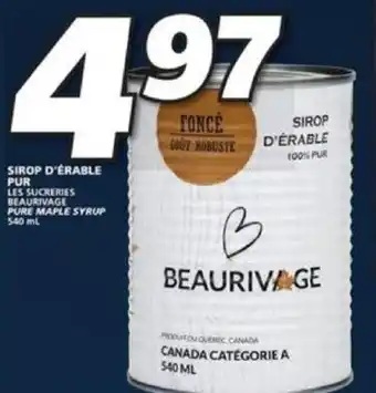 IGA Beaurivage pure maple syrup 540ml offer