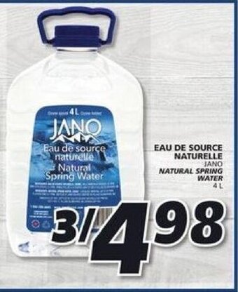 IGA Jano natural spring water 4L offer
