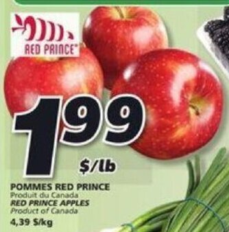 IGA Red prince apples offer