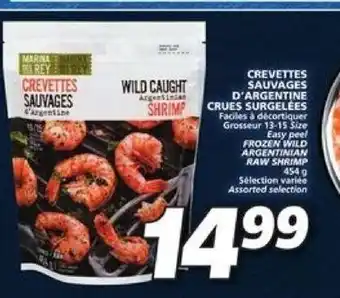 IGA Crevettes sauvages frozen wild argentinian raw shrimp 454g offer