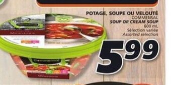 IGA Commensal soup or cream soup 600ml offer