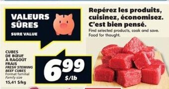 IGA Fresh stewing beef cubes offer
