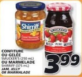 IGA Smucker's (250ml) jam, jelly or marmalade offer