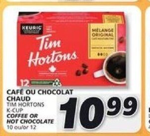 IGA Tim hortons k-cup coffee or hot chocolate offer