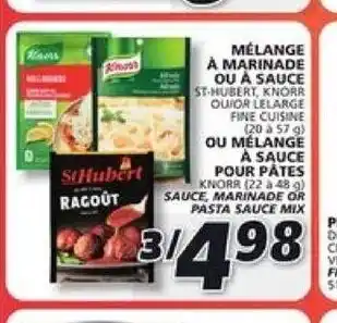 IGA Knorr 48g sauce, marinade or pasta sauce mix offer