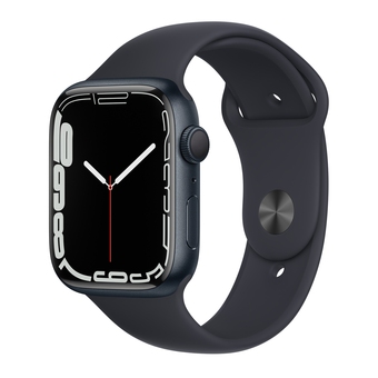 Best Buy Apple watch series 7 (gps) 45mm midnight aluminum case with midnight sport band - open box offer