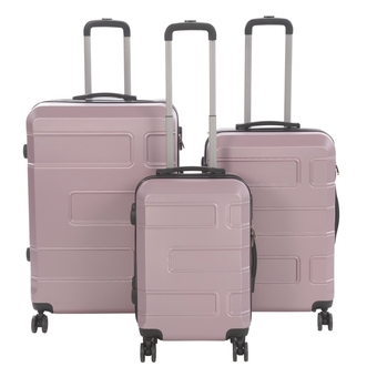 Best Buy Nicci 3 piece luggage set deco collection - dusty pink offer