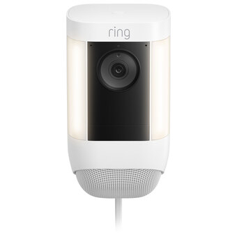 Best Buy Ring spotlight cam pro wired 1080p hd ip camera - white offer