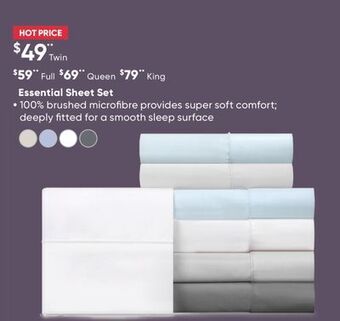 Sleep Country Essential sheet set offer